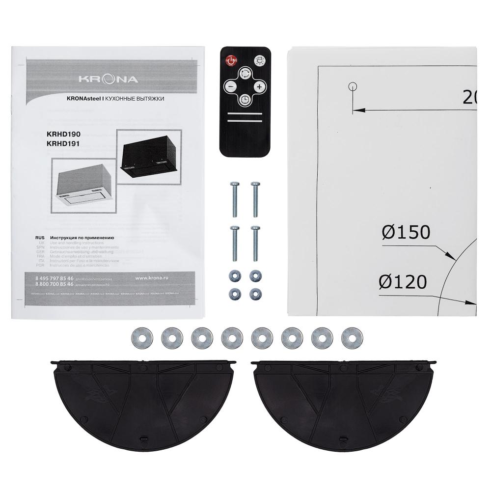 Вытяжка полновстраиваемая Krona ZANDER 600 DN BLACK S - фото 5