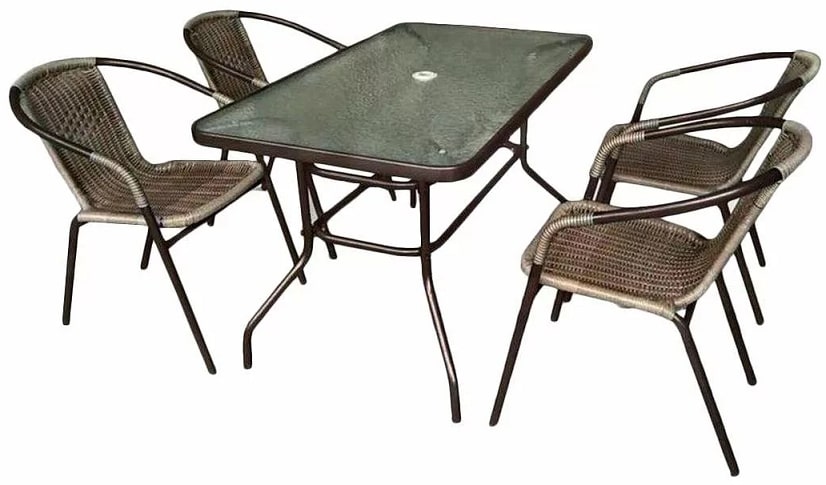 Комплект мебели Николь-3B CDC01/CDT016-120х70 Brown (4+1) - фото 1