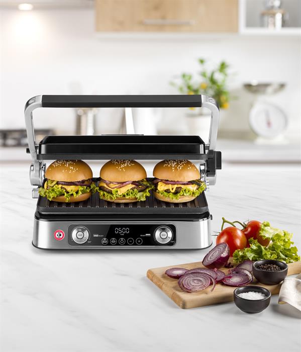 Электрогриль DeLonghi CGH1112D серебристый - фото 6