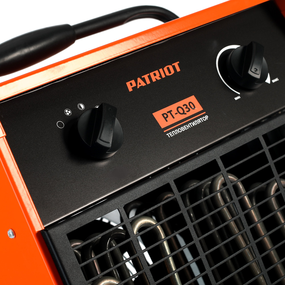 Тепловентилятор электрический PATRIOT PT-Q 30, 400В, терморегулятор, нерж.ТЭН, кабельнный ввод. - фото 3
