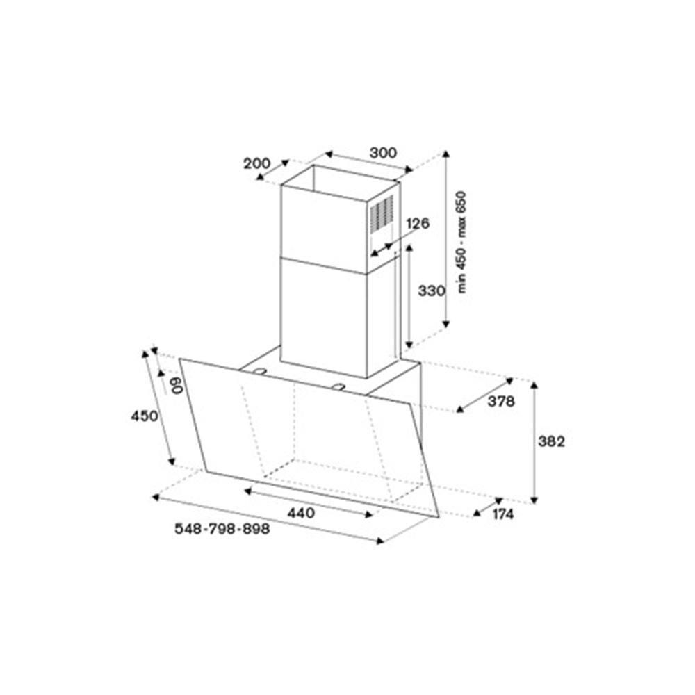 Вытяжка наклонная Bertazzoni KV90MOD1NA - фото 5