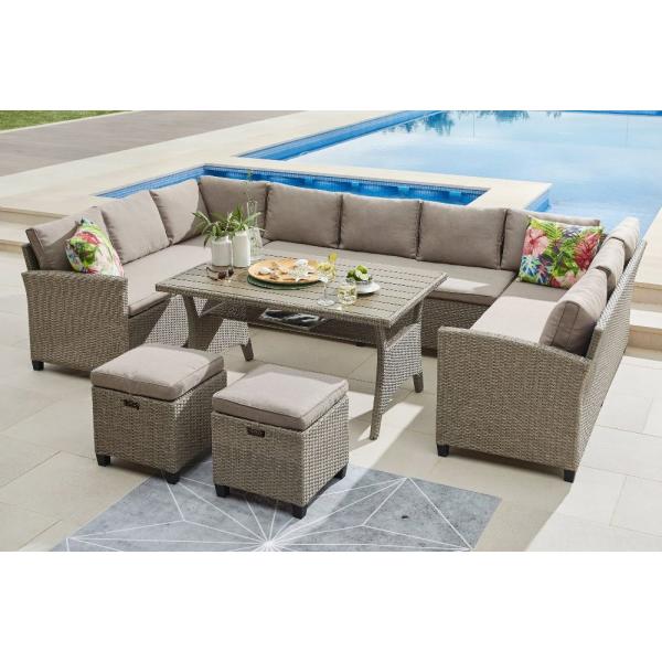 Комплект мебели из иск. ротанга Афина AFM-370B Beige