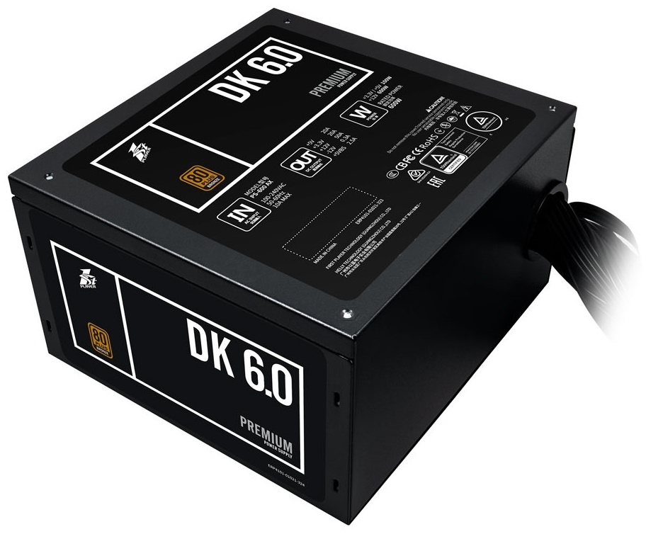 Блок питания 1STPLAYER DK PREMIUM PS-600AX черный