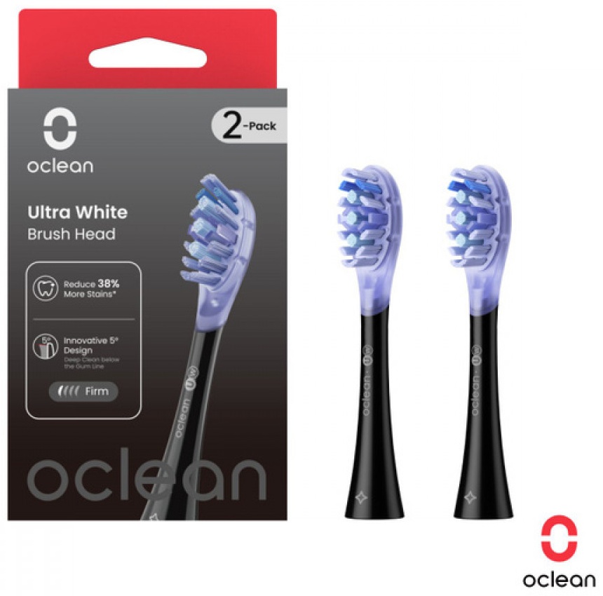 Сменные зубные щетки Oclean Ultral White Brush Head (2-pk) С04000255 черный - фото 1