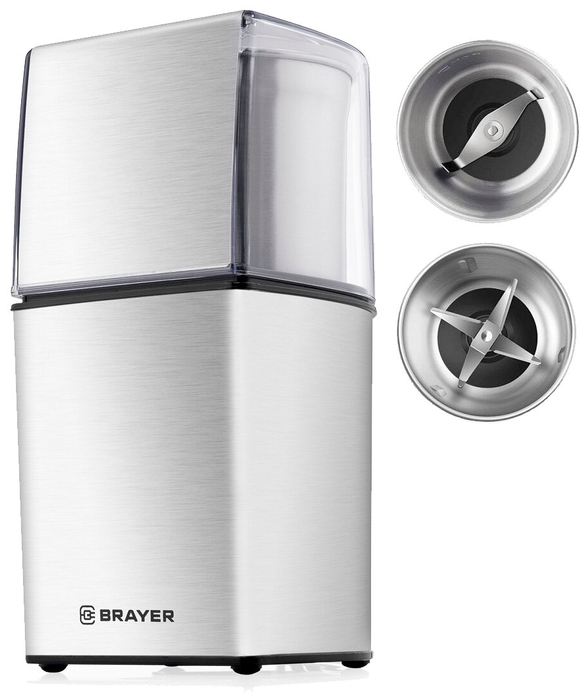 Кофемолка BRAYER BR1181 серебристая - фото 3