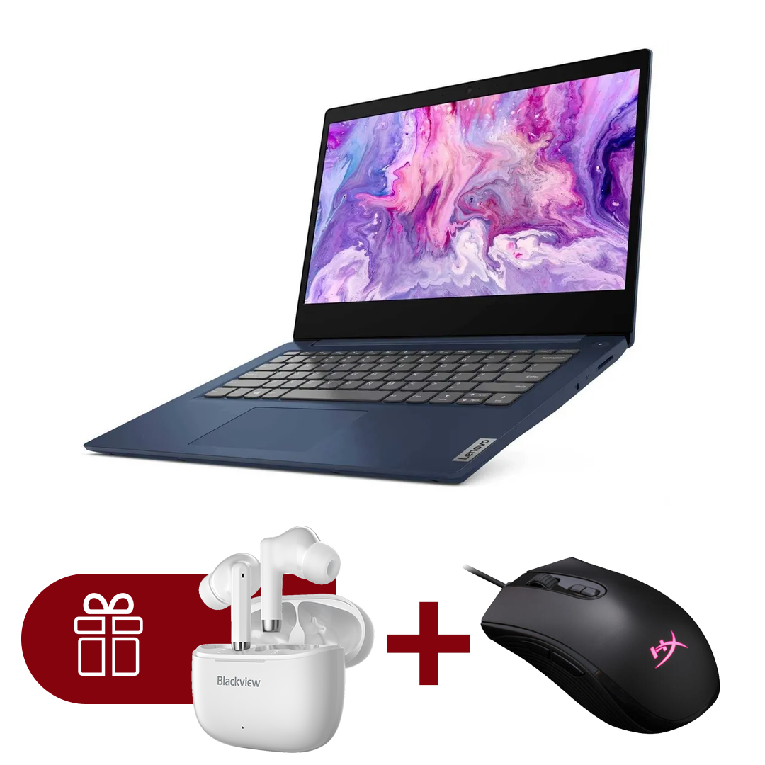 Ноутбук Lenovo IdeaPad 3 (82H7004YRU) + Мышь игр HyperX Pulsefire Core HX-MC004B (4P4F8AA)+AirBuds 4 White