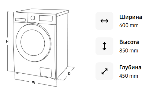 Стиральная машина Samsung WW60AK4S00CELT_KZ