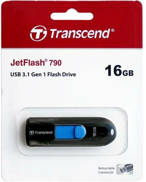 USB Флеш 16GB 3.0 Transcend TS16GJF790K черный - фото 3