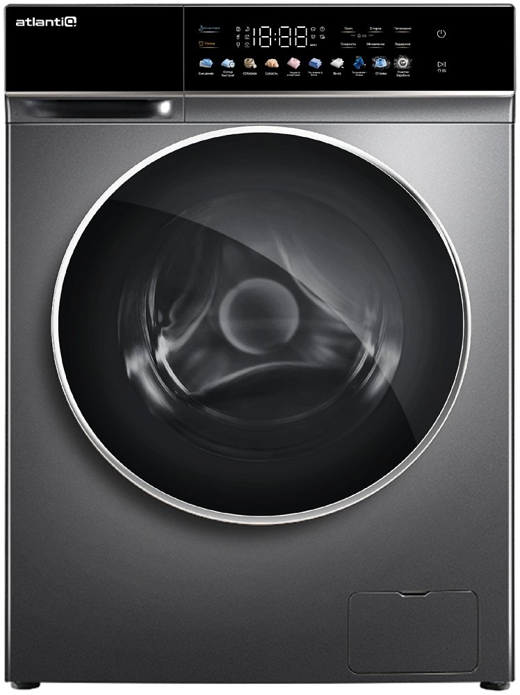 Стиральная машина автомат Atlantiq TGWM 4.10BGR (10 kg) темно-серая + Вертикальный пылесос Midea GX5 Pro - фото 11