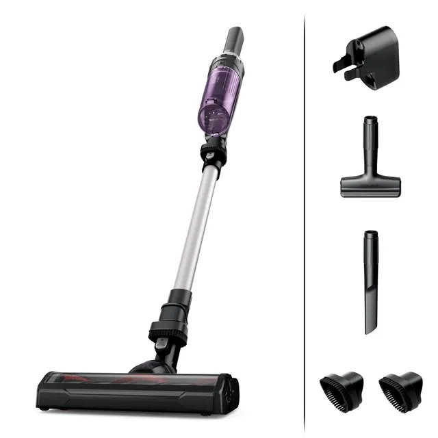 

Вертикальный пылесос беспроводной Tefal X-Nano Essential TY1129WO черно-фиолетовый