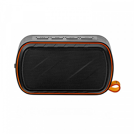 Колонка портативная беспроводная Bluetooth Speaker Redmond RBS-5813, черный с оранжевым - фото 3