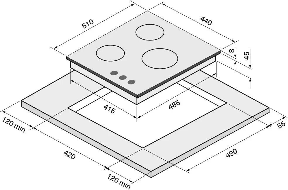 Газовая варочная поверхность KRONA HAGEL 45 WH W - фото 3