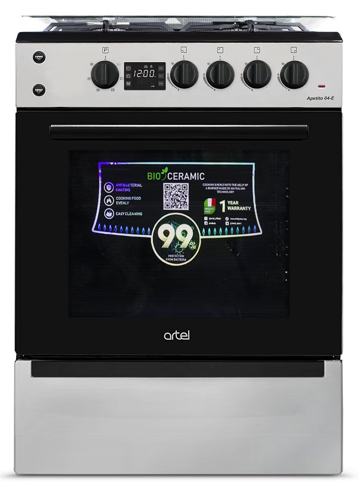Газовая плита Artel APETITO 04-E серая KZ Газовая плита Artel APETITO 04-E серая KZ