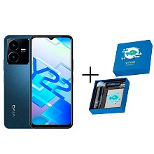 Смартфон Vivo Y22 4/64Gb Starlit Blue + Gift box BTS 2022 Blue