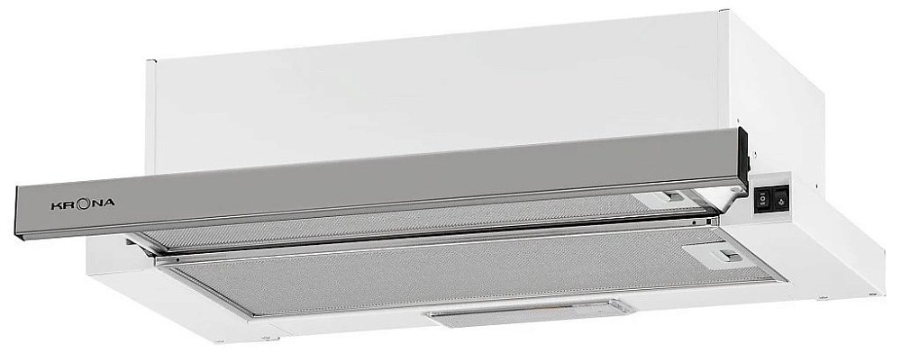 Встраиваемая вытяжка KRONA KERRY 600 INOX PB серебристая