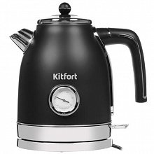 Чайник Kitfort КТ-6102-1, черный с серебром