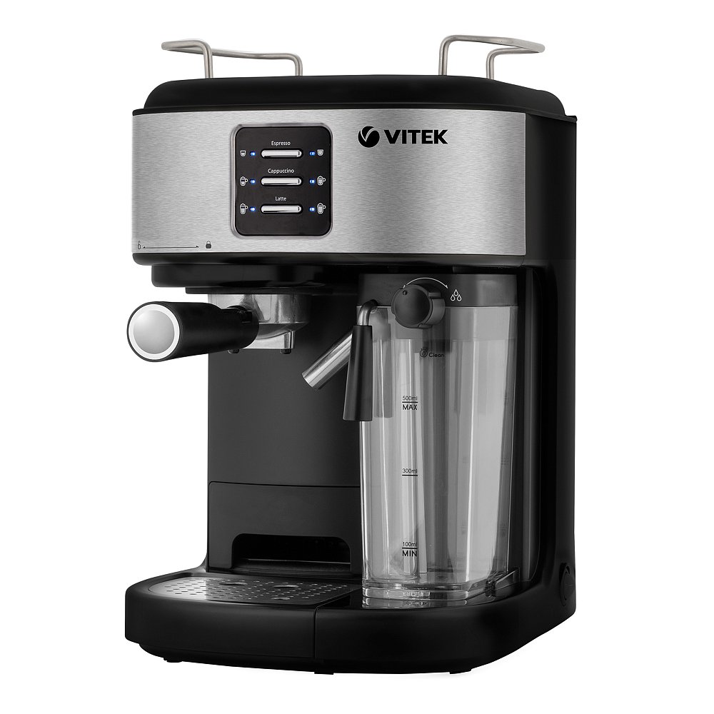 Кофеварка рожковая Vitek Metropolis VT-8489 серая/черная - фото 1