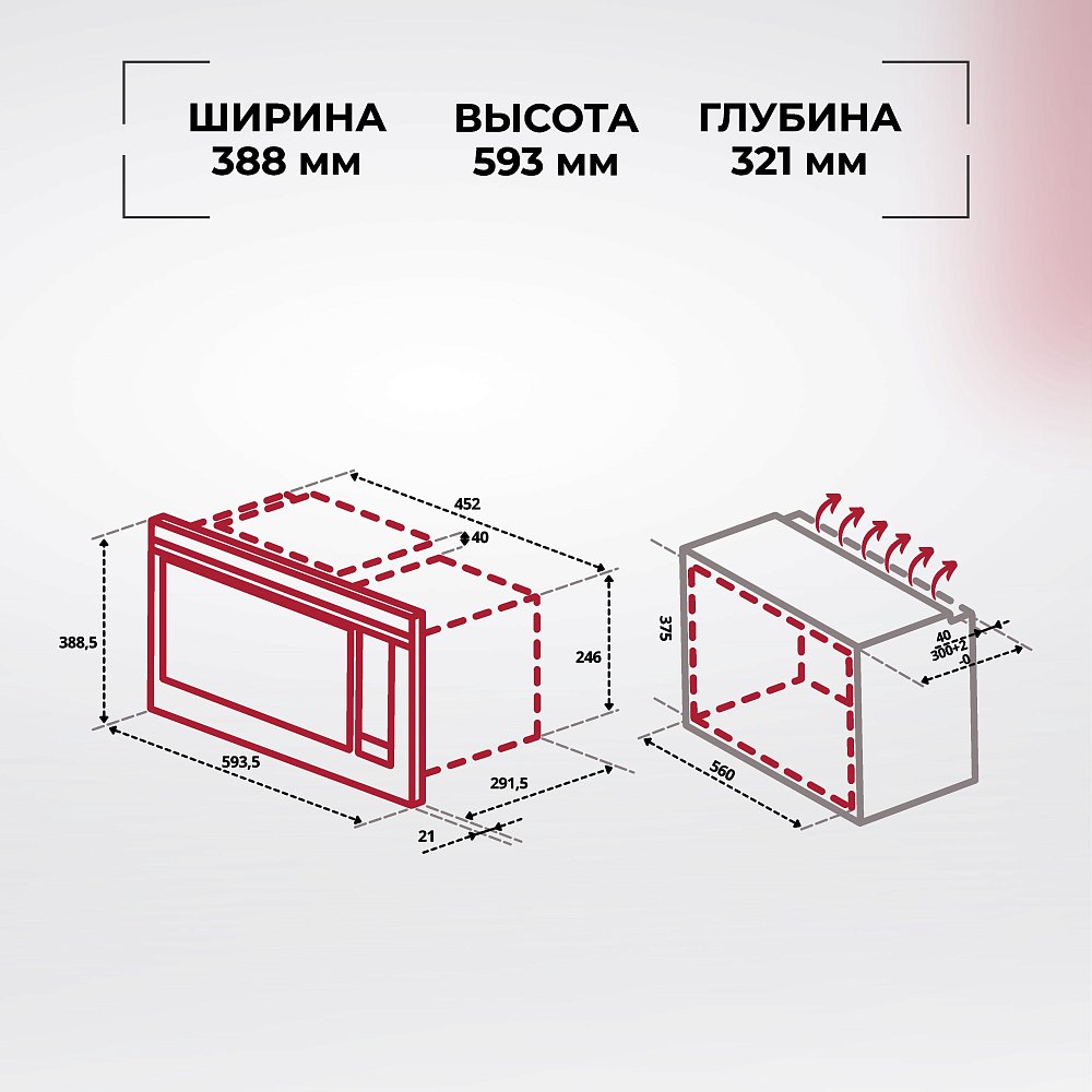 Встраиваемая микроволновая печь Hansa AMGB20E2GB черная - фото 4