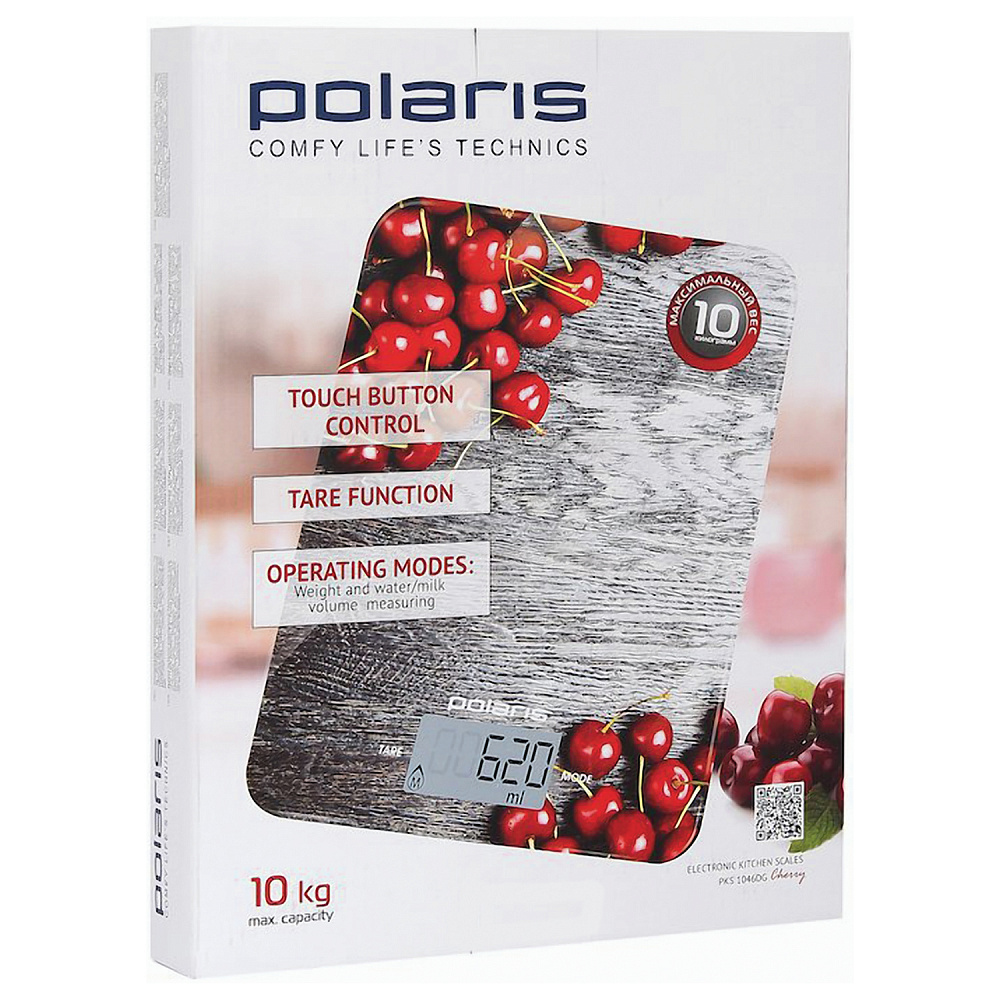 Весы кухонные Polaris PKS 1046DG, вишня