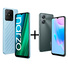 Смартфон Realme Narzo 50A 4/128GB Синий + Смартфон Blackview A52 2/32GB Black