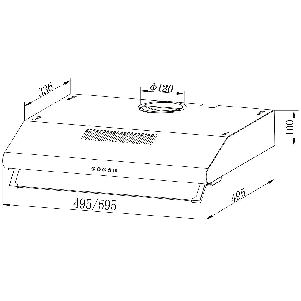 Вытяжка Oasis UP-60W белая - фото 8