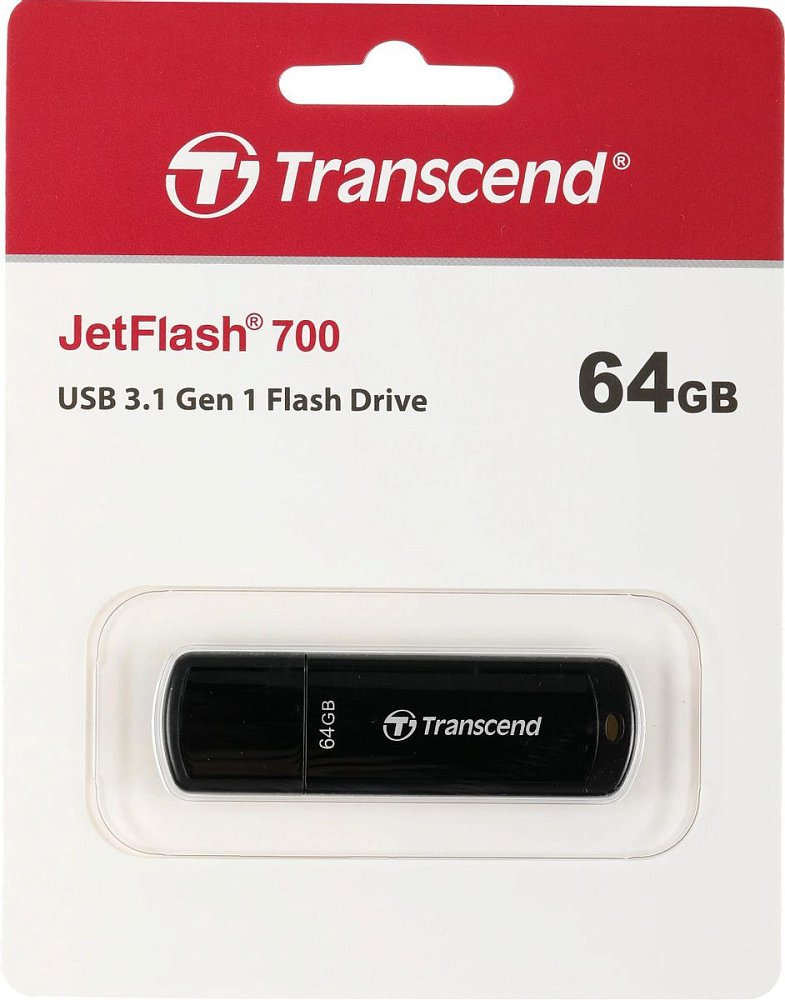 USB Флеш 64GB 3.0 Transcend TS64GJF700 черный - фото 4