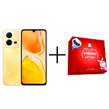 Смартфон Vivo V25E 8/128Gb Sunrise Gold + Vivo Gift Box Small (Red)