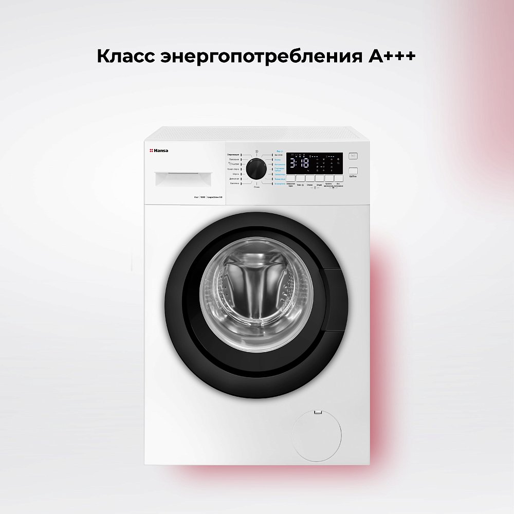 Стиральная машина Hansa WHN6100D3BSW белая - фото 2