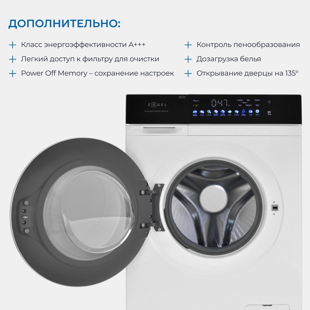 Стиральная машина ZUGEL ZWDF107121I - фото 7 Стиральная машина ZUGEL ZWDF107121I - фото 7