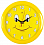 Часы настенные Рубин 2323-166 желтый - микро фото 1