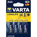 Батарейка Varta Longlife Micro 1.5V - LR03/AAA 4 шт Батарейка Varta Longlife Micro 1.5V - LR03/AAA 4 шт