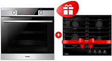 Встраиваемый комплект Hansa газовая поверхность BHGS630301 + электрическая духовка Hansa BOEIS694655