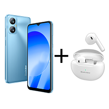 Смартфон Blackview A52 2/32GB Blue + Наушники Blackview TWS Earphone AirBuds6 White