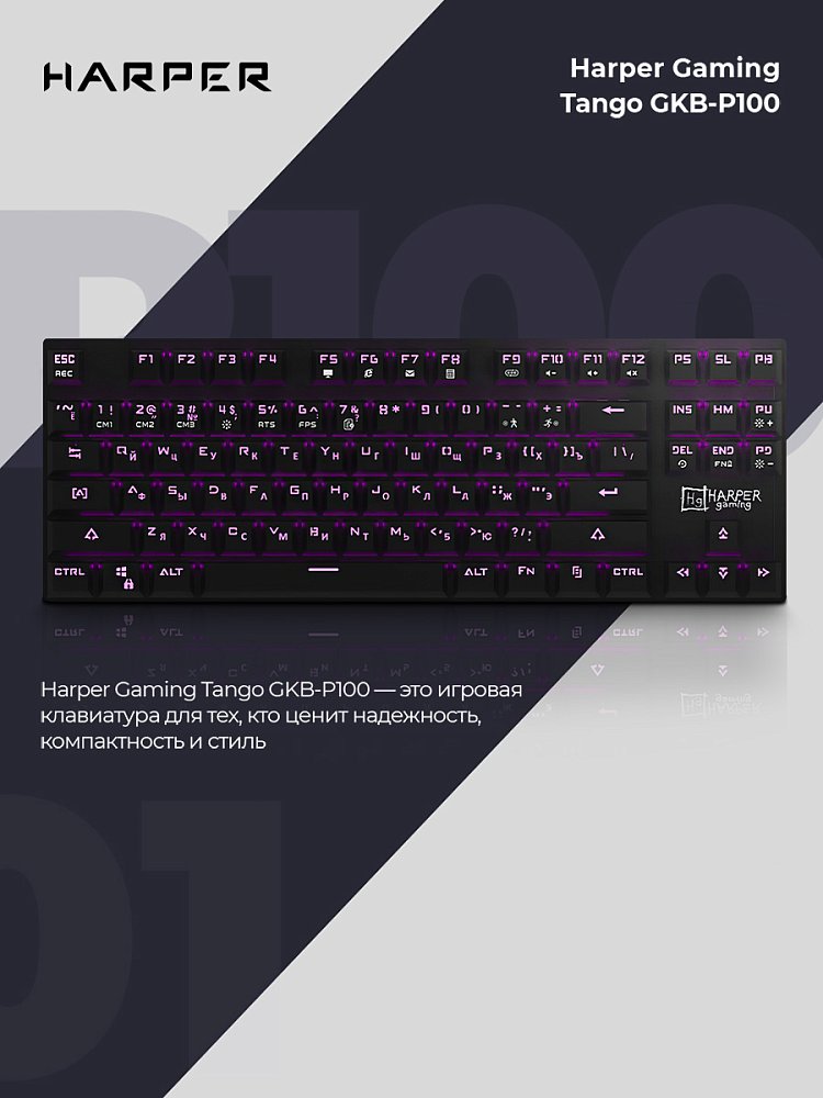Игровая клавиатура Harper Gaming Tango GKB-P100 - фото 7