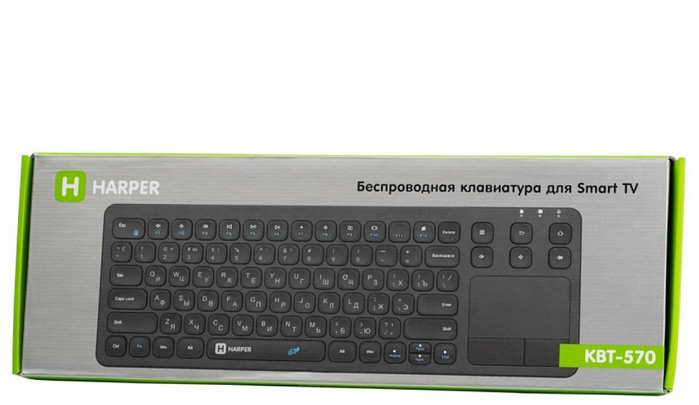 Беспроводная клавиатура с тачпадом HARPER KBT-570 для СМАРТ ТВ - фото 3