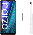 Смартфон Realme Narzo 50A 4/128Gb Oxygen Green + Realme N1 Sonic Toothbrush белая