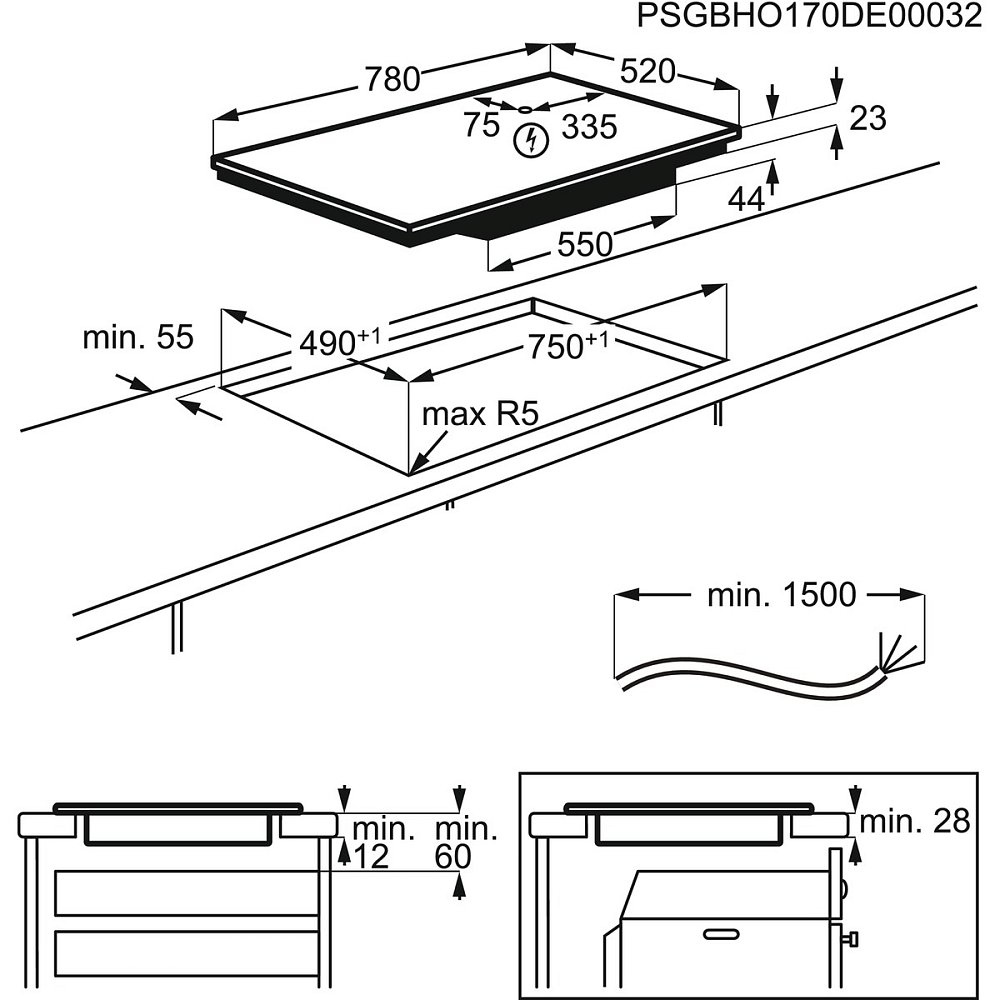 Варочная панель электрическая AEG IAE84851FB черный - фото 4