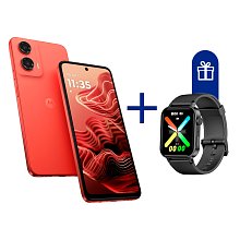 Смартфон Motorola G35 5G 8/256 Guava Red + Смарт часы Blackview W10 Black