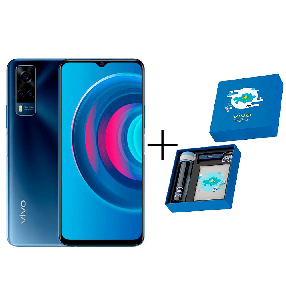 Смартфон Vivo Y53S 8/128Gb Deep Sea Blue + Gift box BTS 2022 Синий - фото 1