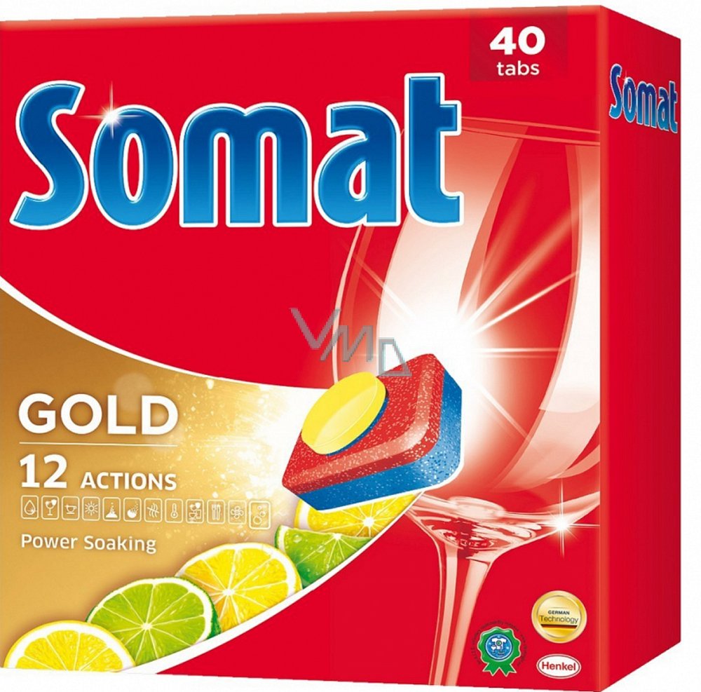 Таблетки для посудомоечных машин Somat Gold 12 40шт