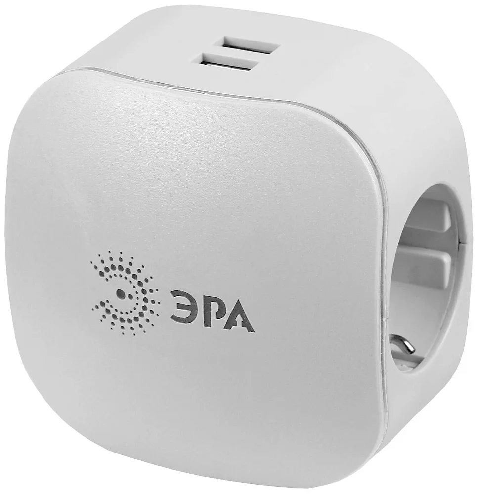 Разветвитель ЭРА SP-3e-USB-2A Белый