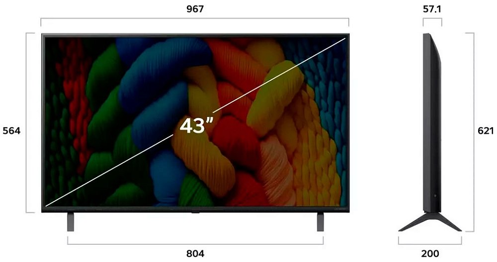 Телевизор LG 43NANO80A6B 43" 4K UHD - фото 4