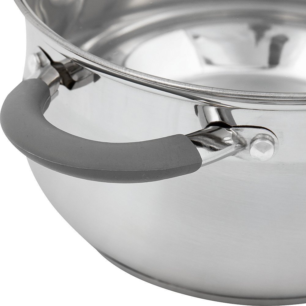 Набор посуды LARA LR02-110 Bell PROMO &lt8 Марта> кастрюля 4.7л, сковорода 24см +сотейник 1.6л - фото 5
