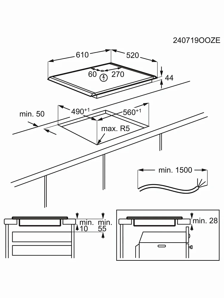 Индукционная варочная панель AEG NII64B30AZ - фото 12