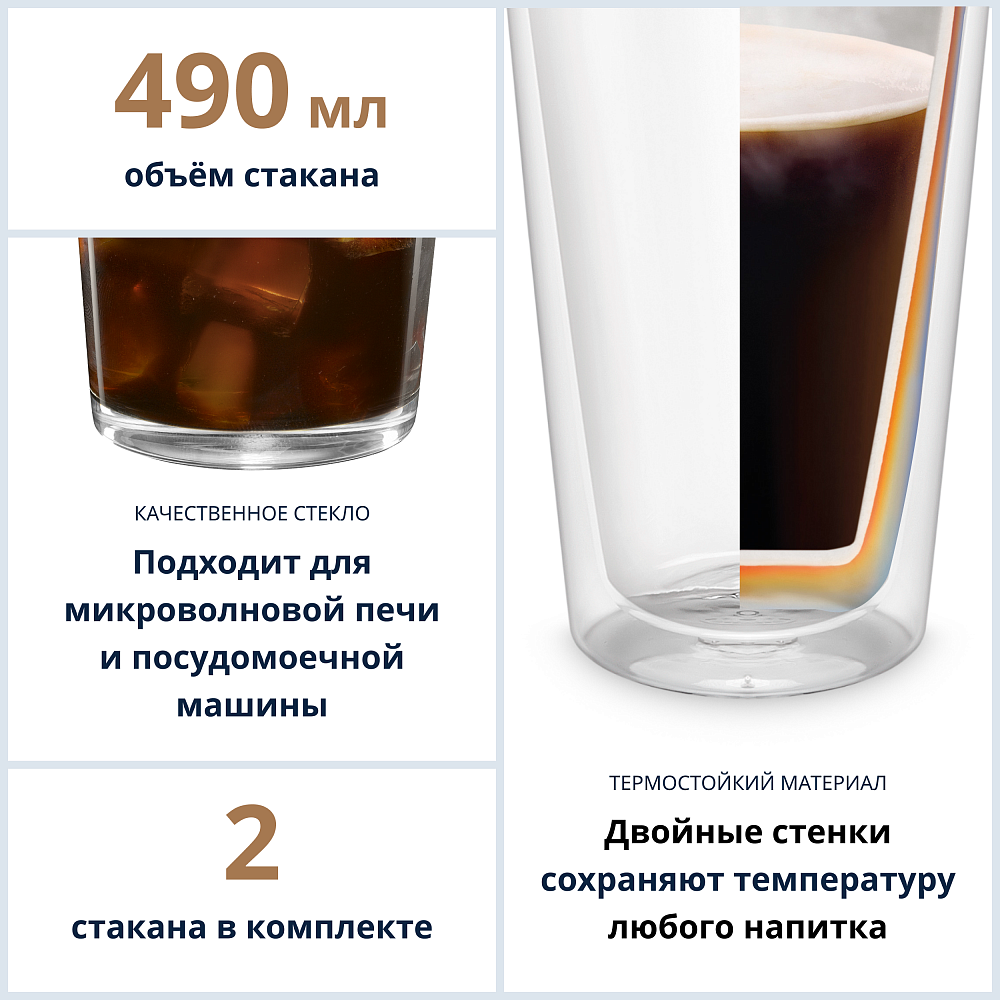 Набор стаканов для кофе DeLonghi DLSC319 (2шт)