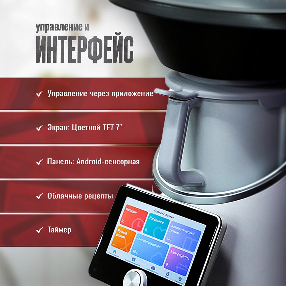 Кухонный комбайн HAYAI K70 WS + Аэрогриль Nutribullet NBA0611DG - фото 4