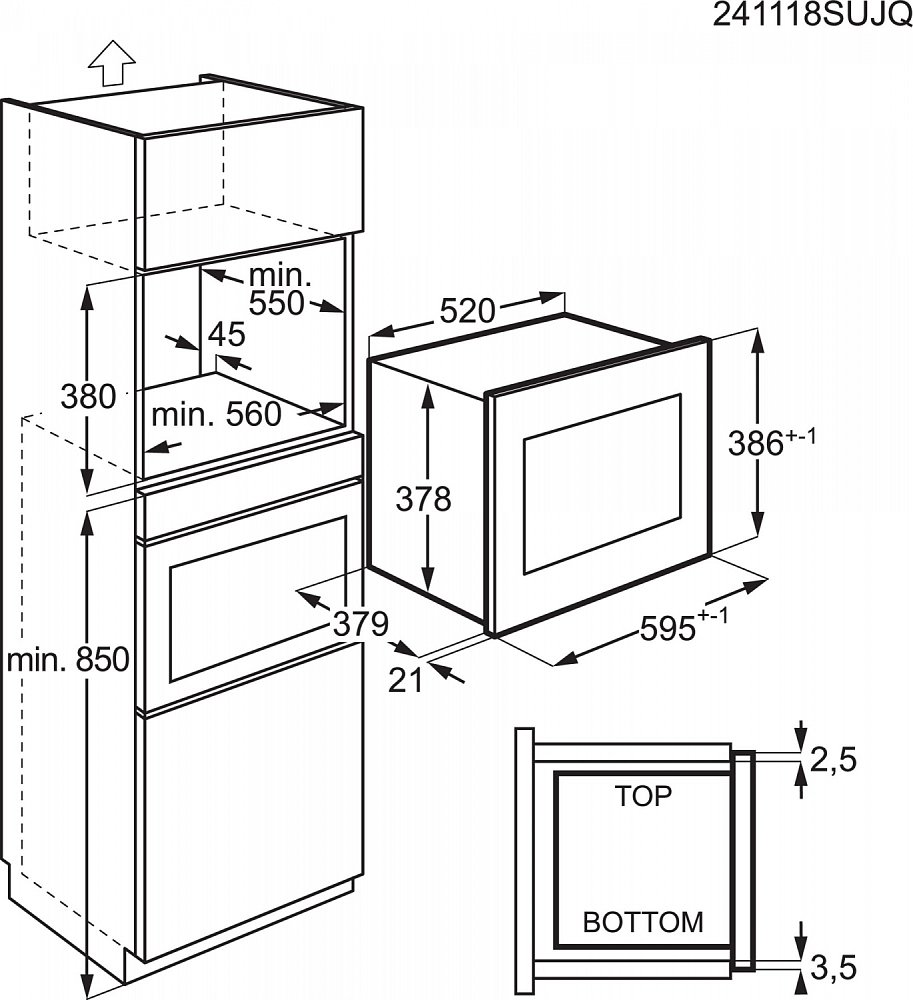 Встраиваемая СВЧ-печь AEG OS5GM251EB черная - фото 5