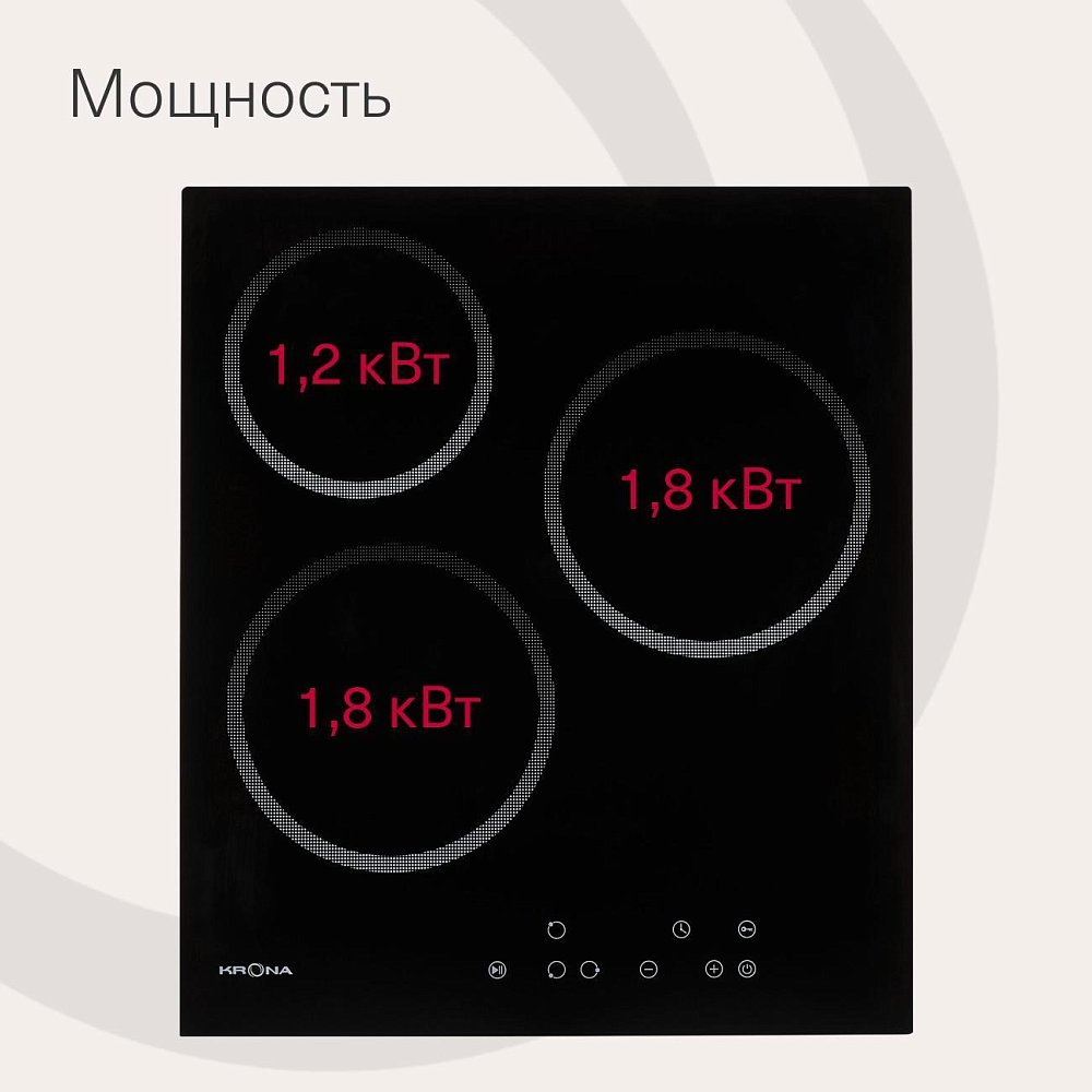 Электрическая варочная поверхность KRONA CORSO 45 BL - фото 5