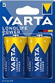 Батарейка Varta Longlife Power Mono 1.5V-LR20/D 2 шт Батарейка Varta Longlife Power Mono 1.5V-LR20/D 2 шт