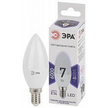 Лампа светодиодная ЭРА Standart led B35-7W-860-E14 6000K